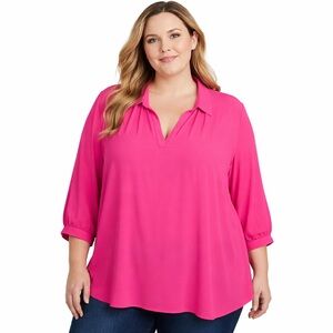 Conrad C Vivid  Pink Blouse size 22